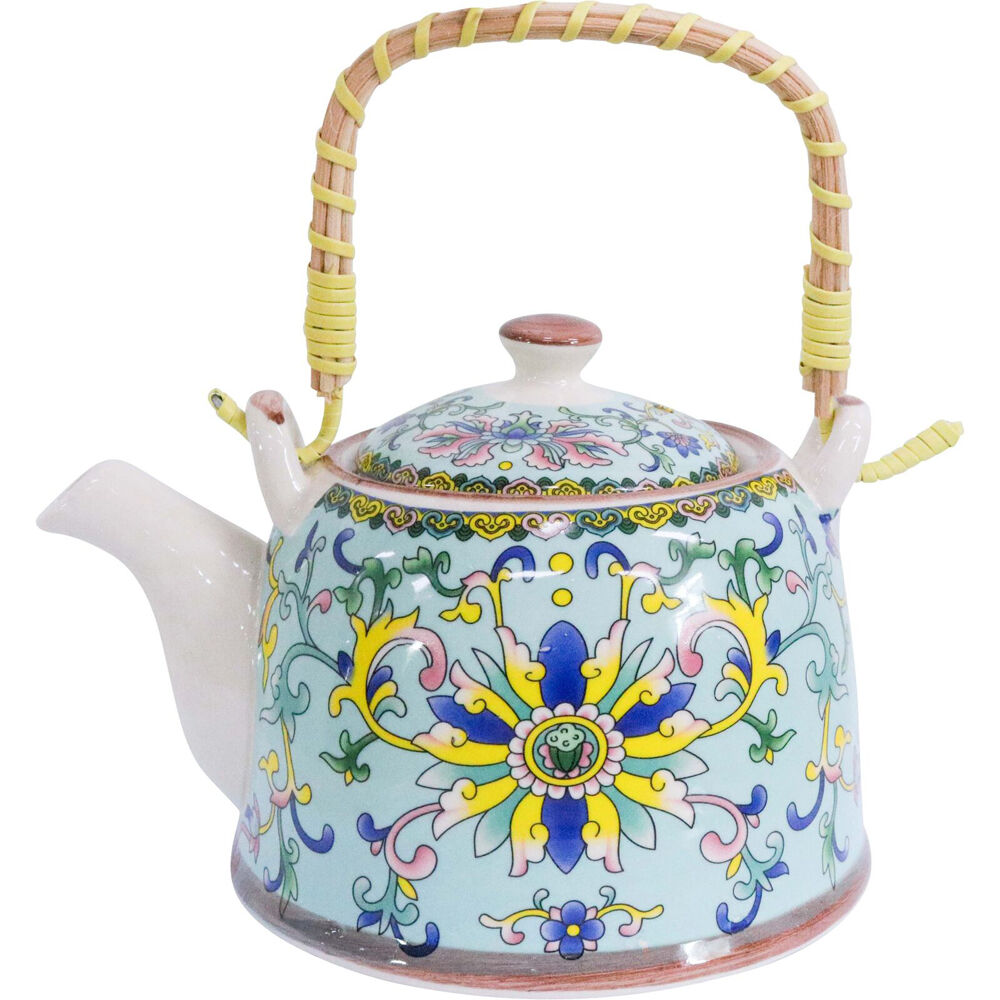LVD Ceramic Motif Design Decorative Kitchen Teapot 17x19cm Multicoloured