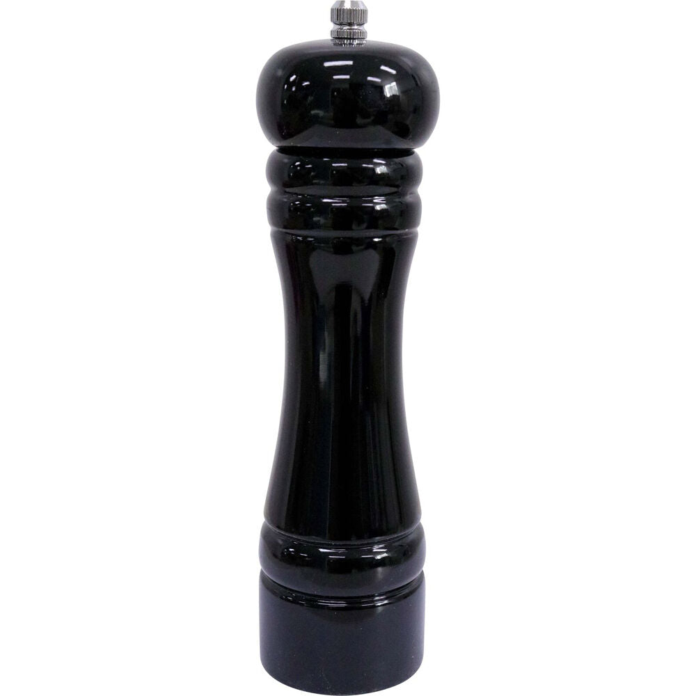 2PK LVD Timber Wooden Kitchen Salt/Pepper Grinder Mill Medium 5x5x22cm Black