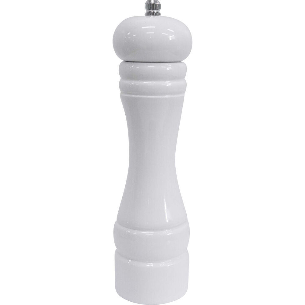 LVD Timber Wooden Kitchen Salt/Pepper Grinder Mill Medium 5x5x22cm White