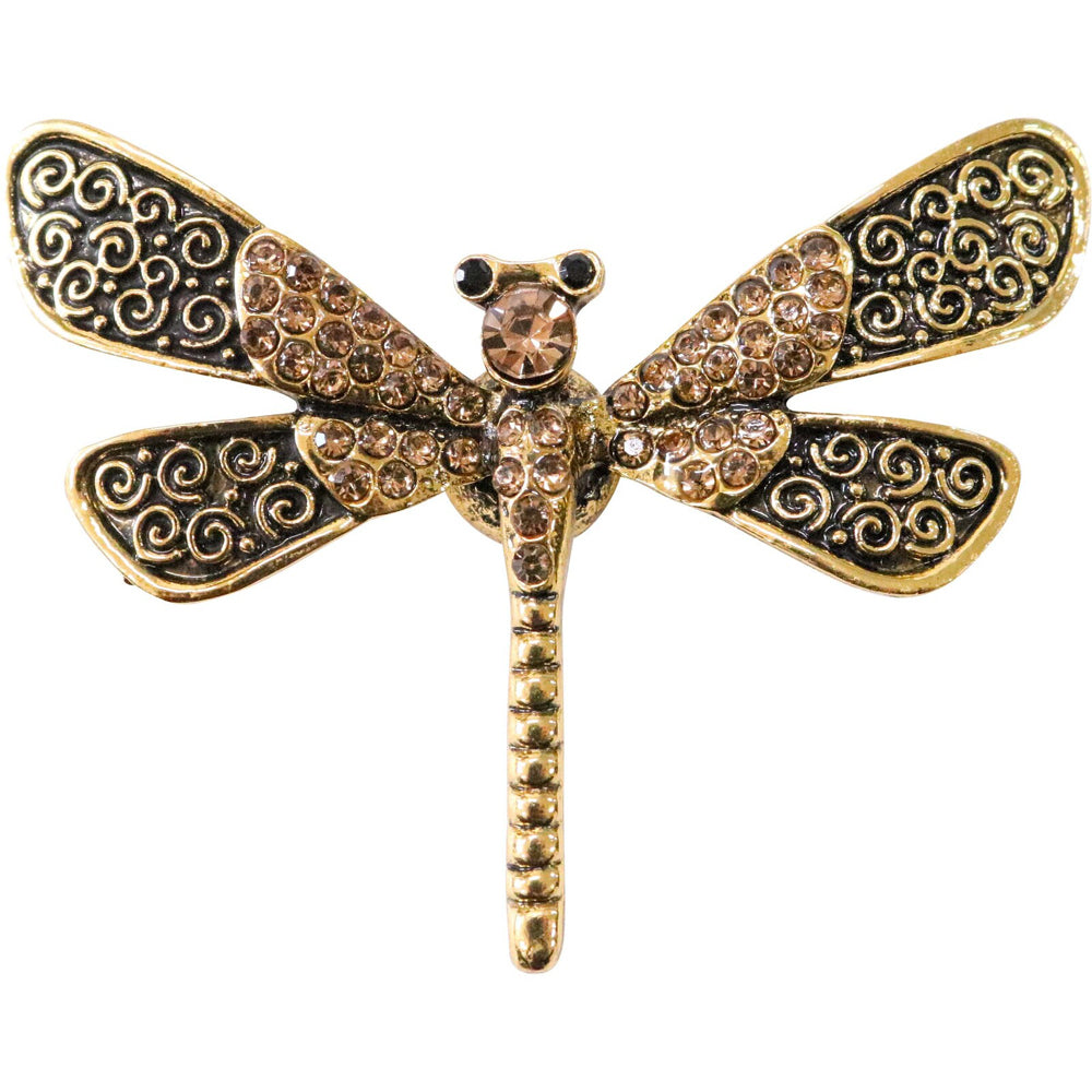 8PK LVD Metal Fridge Magnet Gold Dragonfly Home/Kitchen Decor 5.5cm