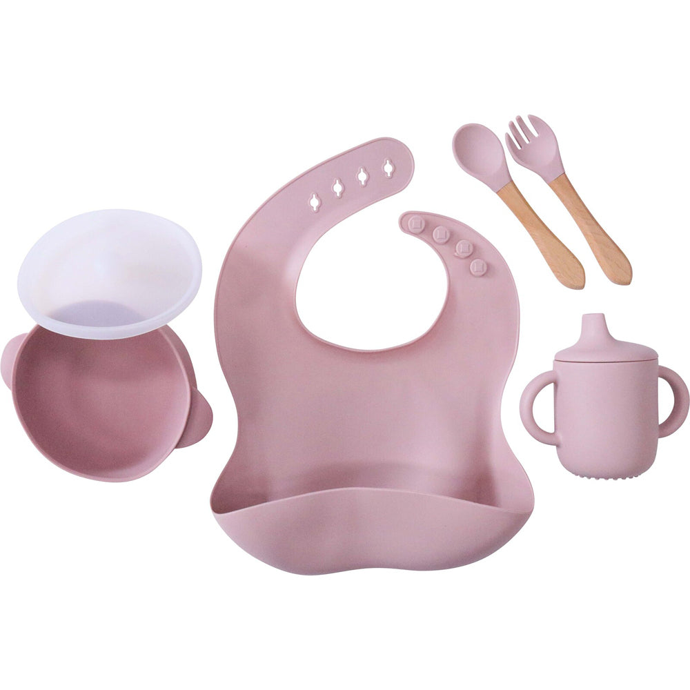 2PK LVD Silicone Baby/Toddler Feeding Dinnerware Set - Dusty