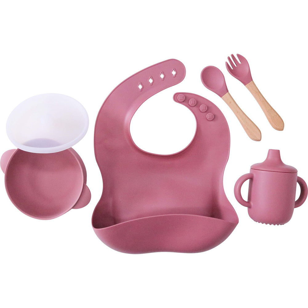 2PK LVD Silicone Baby/Toddler Feeding Dinner Set - Mulberry