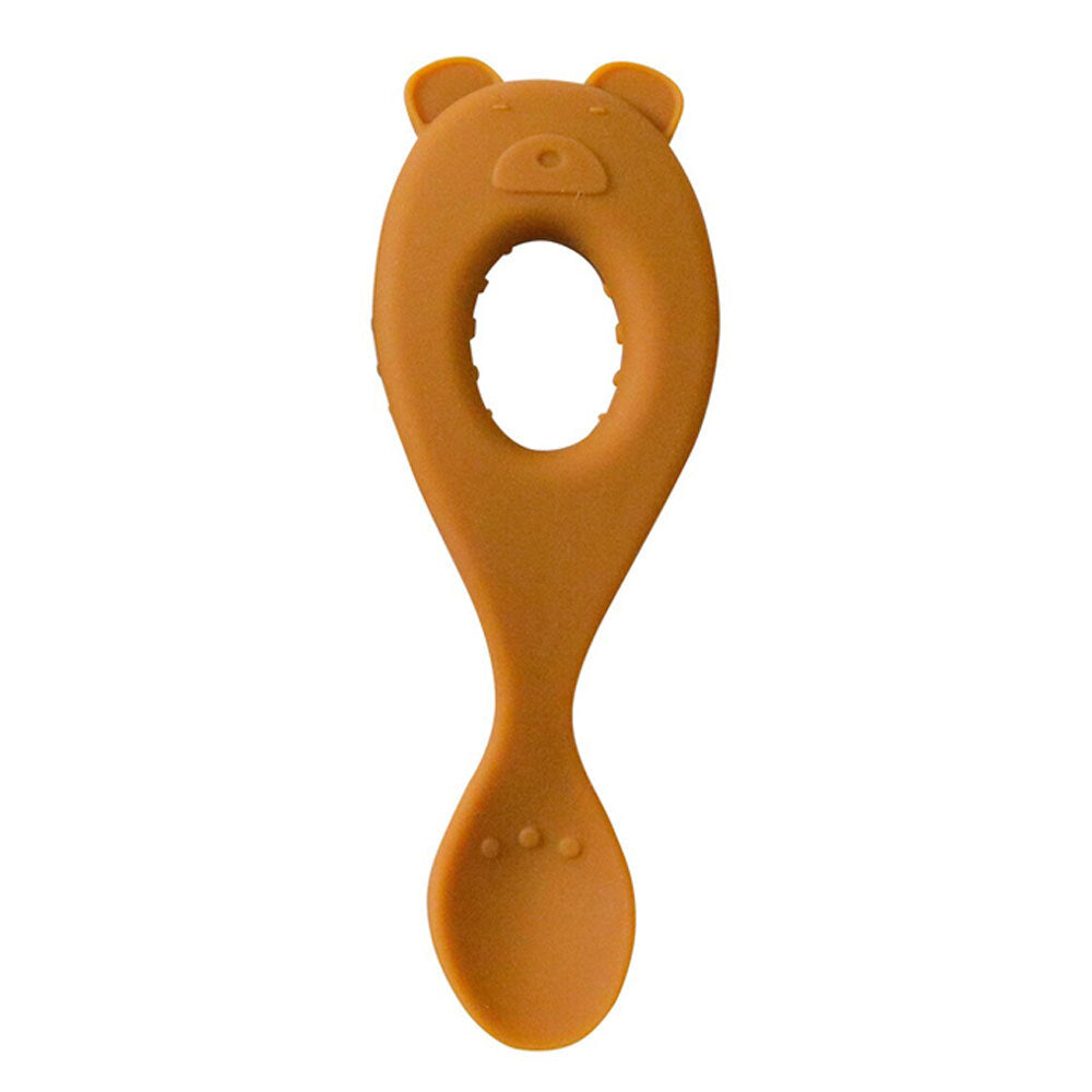 8PK LVD Silicone Baby Training Spoons Animals 13cm - Assorted