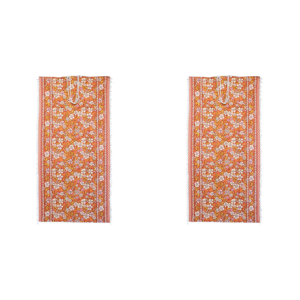 2PK LVD Microfibre Beach Absorbent Towel In Bag 90x180cm - Retro