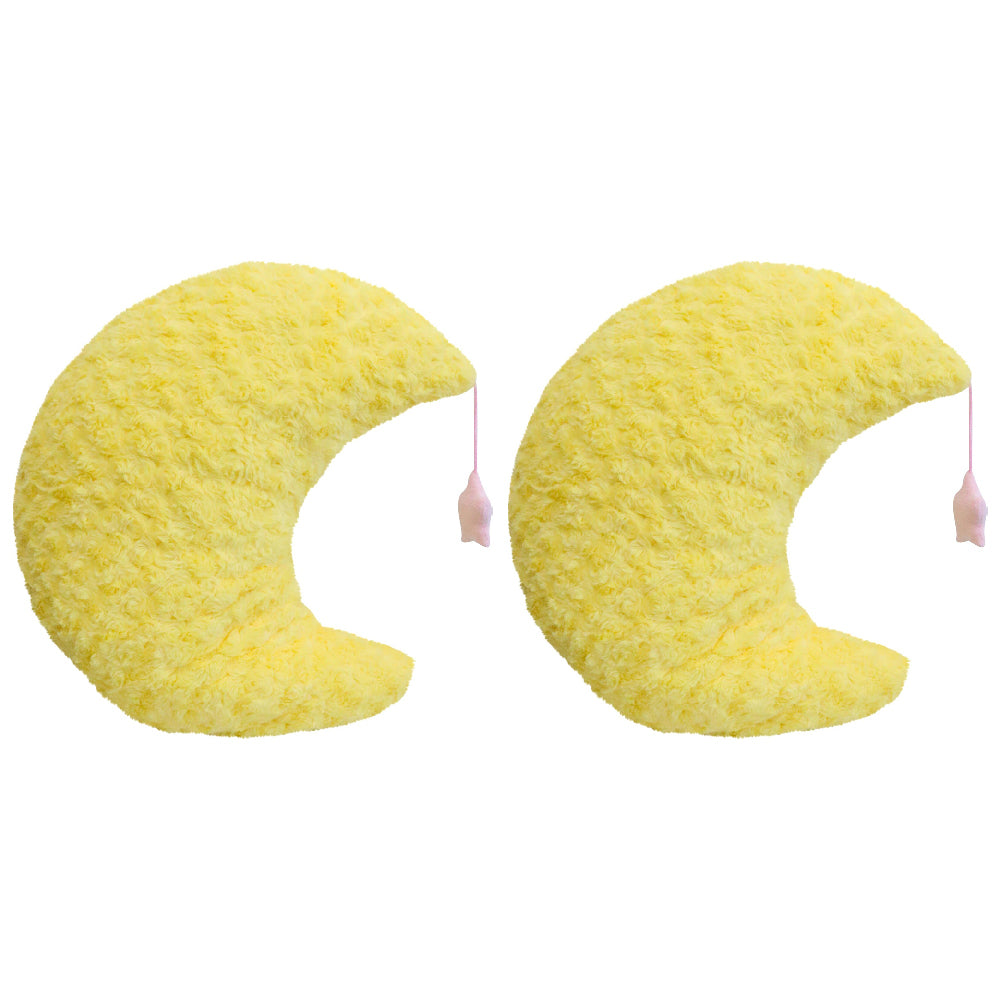 2x LVD Polyester Moon Baby/Infant Nursery Decor Snuggle Soft Cushion 45cm YLLW