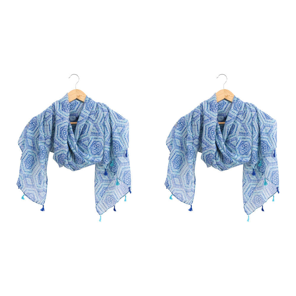 2PK LVD Scarf Sarong Grecian Themed Stylish Womens Fashion