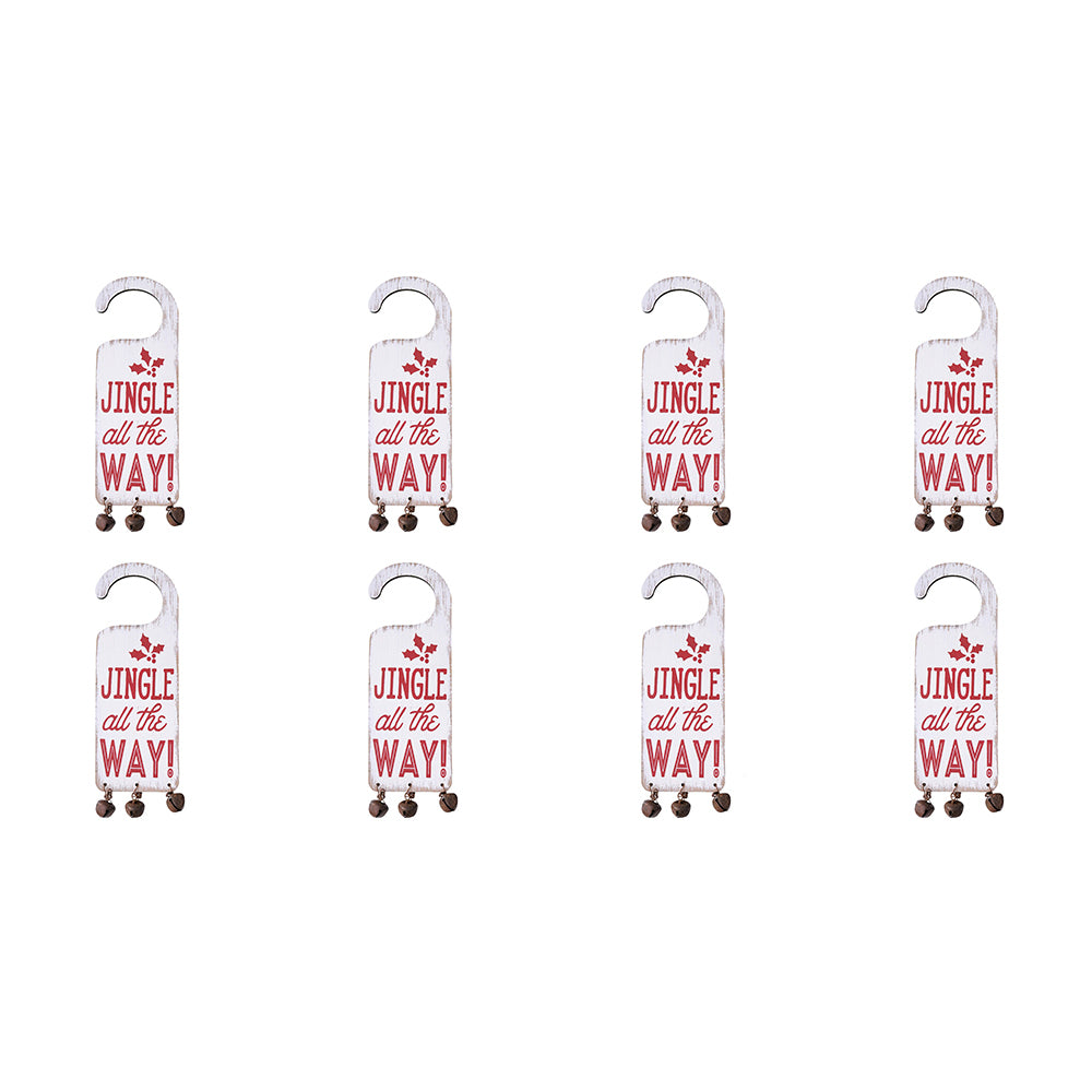 8PK LVD Door Signs Jingle Decorative Display Home Lounge Decor Assorted