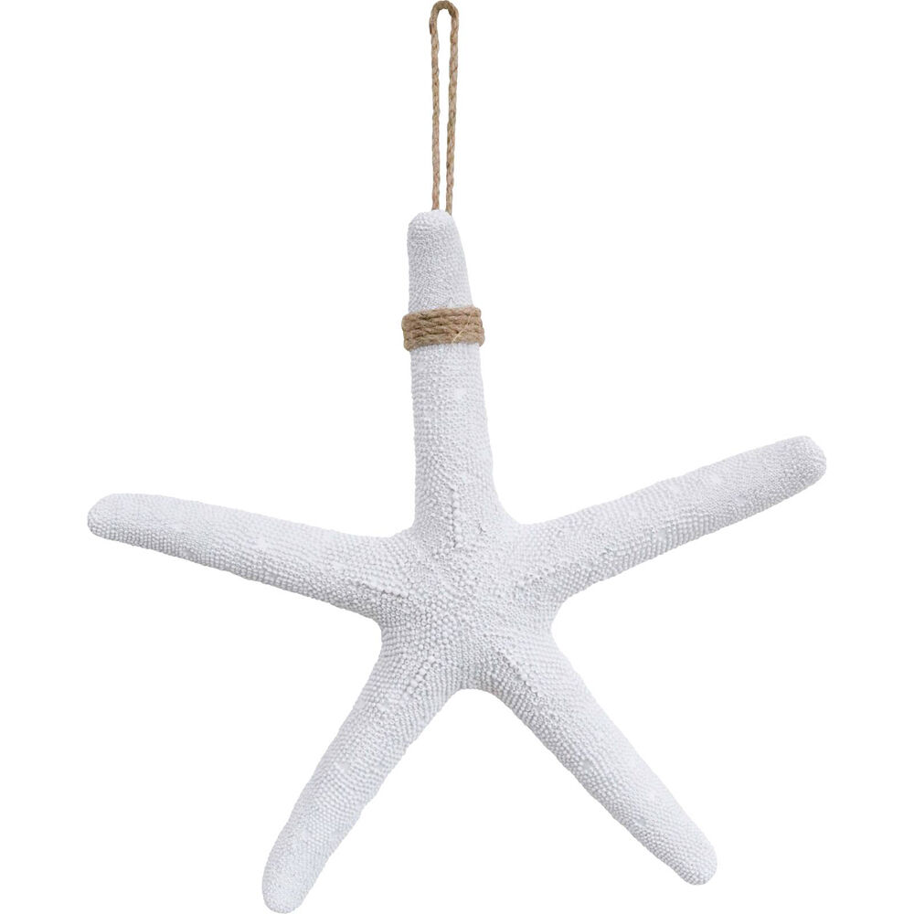 LVD Resin Starfish Textured Sculpture XL 38x38cm White