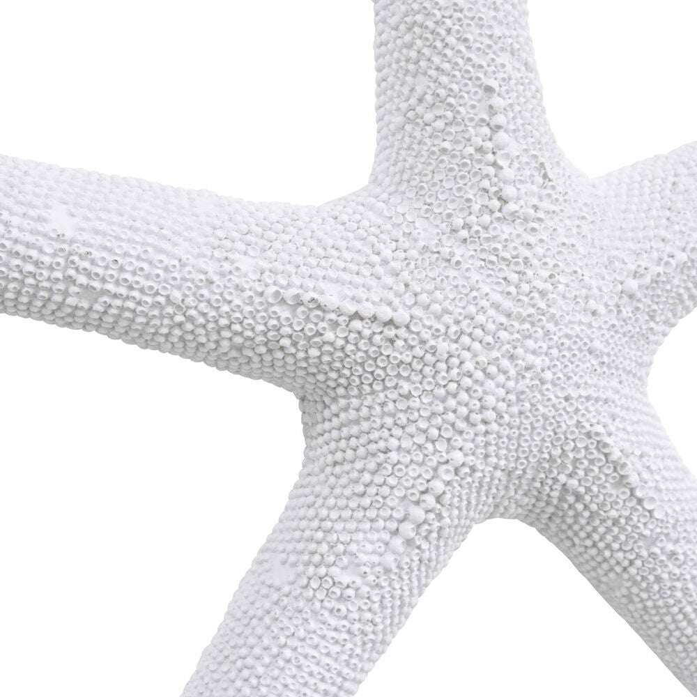 2PK LVD Resin Starfish Textured Sculpture XL 38x38cm White