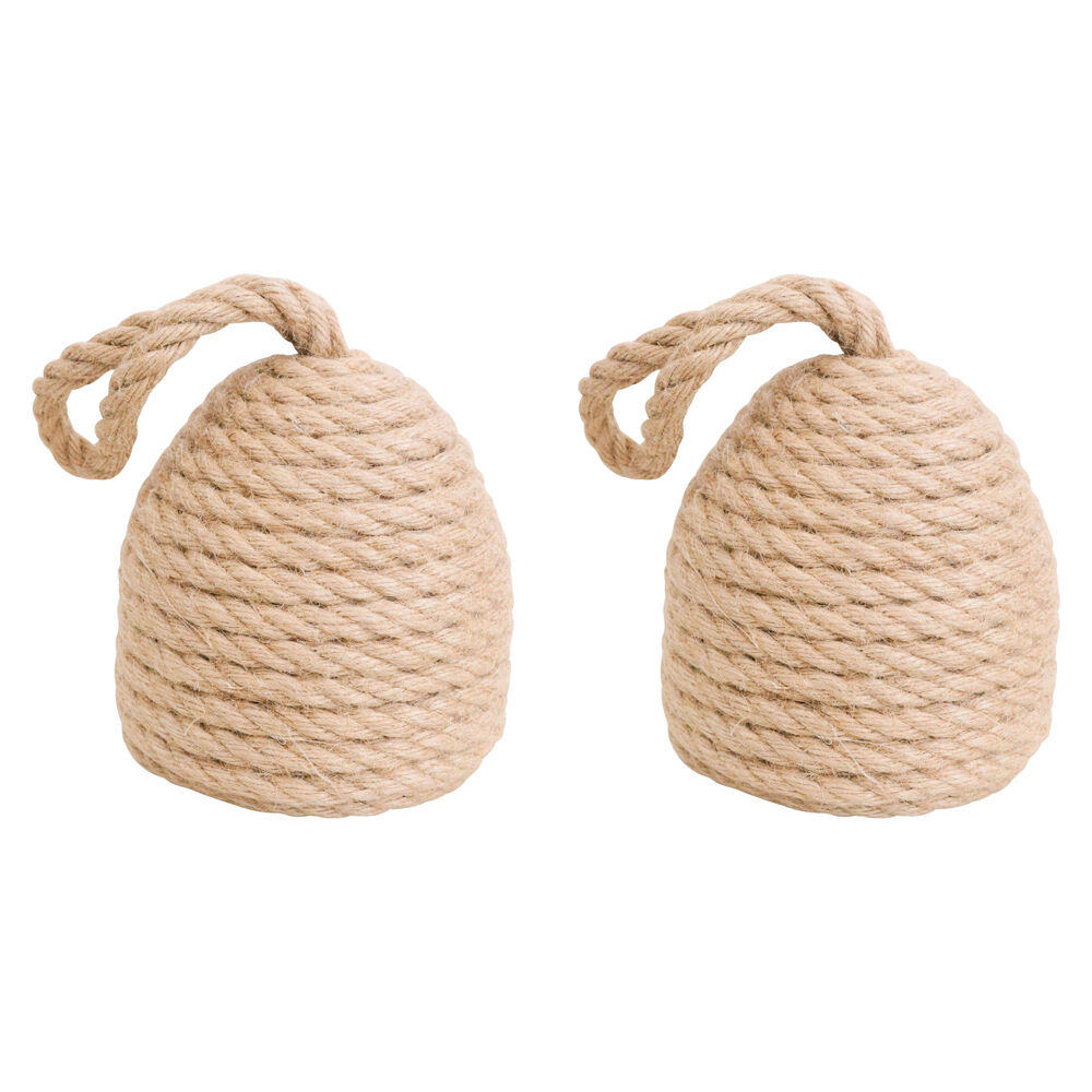 2PK LVD Doorstop Rope Hive Weighted Door Stopper 15cm Natural