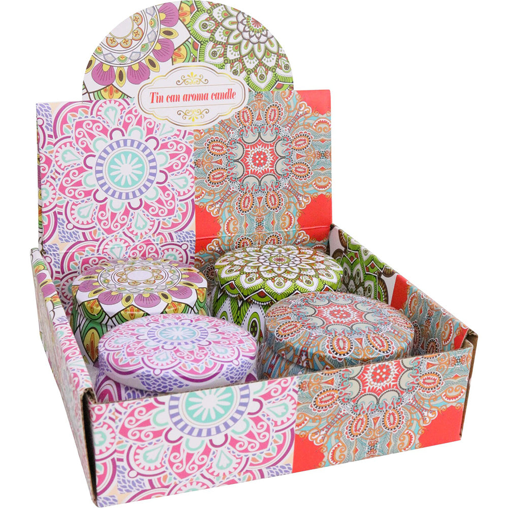 2x 4pc LVD Candle Tins Asstorted Decorative Ornament Home Lounge Decor