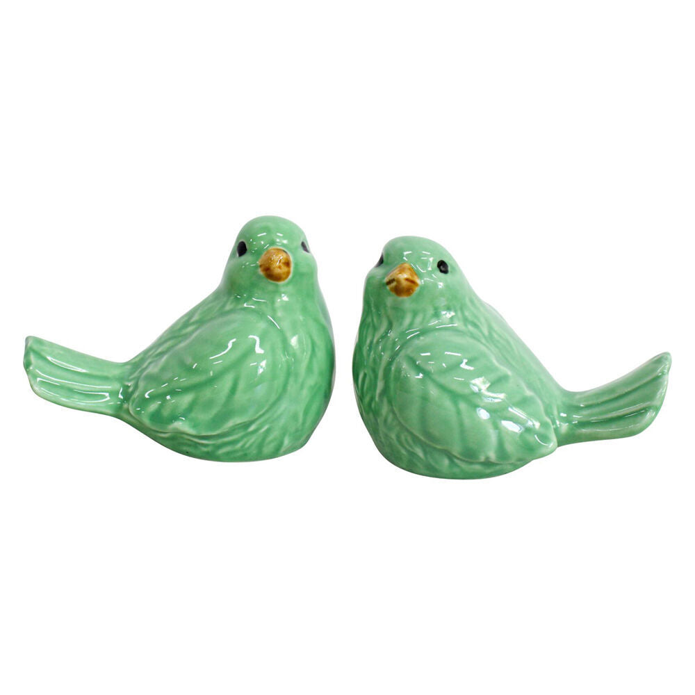 LVD Ceramic Birds Figurine Home Tabletop Decor Combo Set 10.5cm Pink/Green
