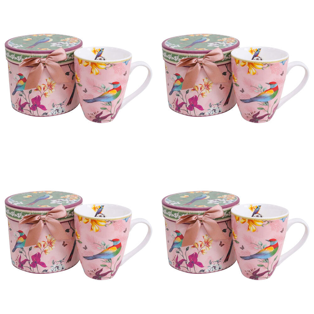 4PK LVD Ceramic Coffee Mug w/ Box Pretty Birds Home/Kitchen Drinkware 11cm