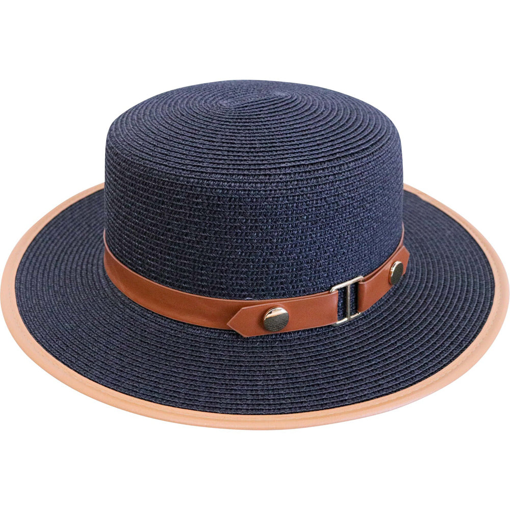 2PK LVD Kids/Children Woven Sun Hat 33cm Brim Round - Hipster Black