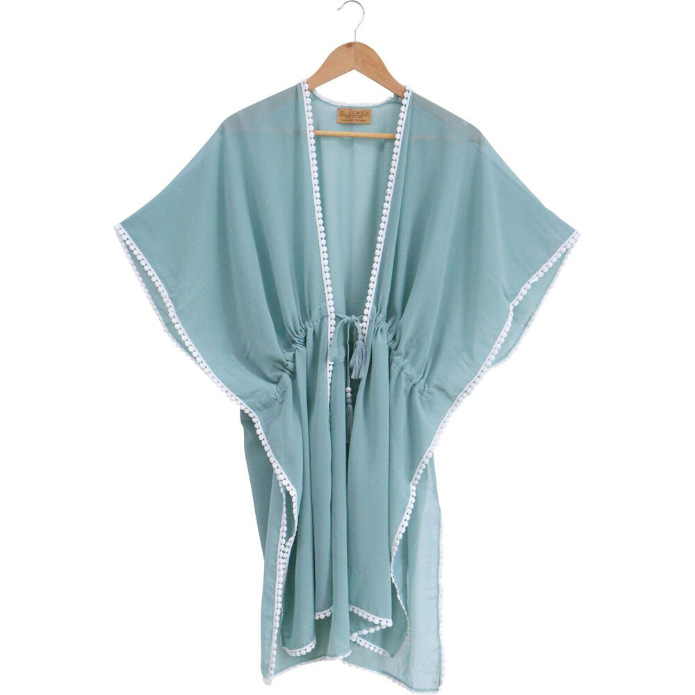 LVD Soft Chiffon Women's Beach Summer Draped Cover-Up 90cm/One-Size Sky