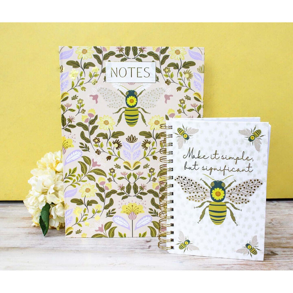 2PK LVD Bee Folk A4 Padfolio Writing Stationery 22x30cm
