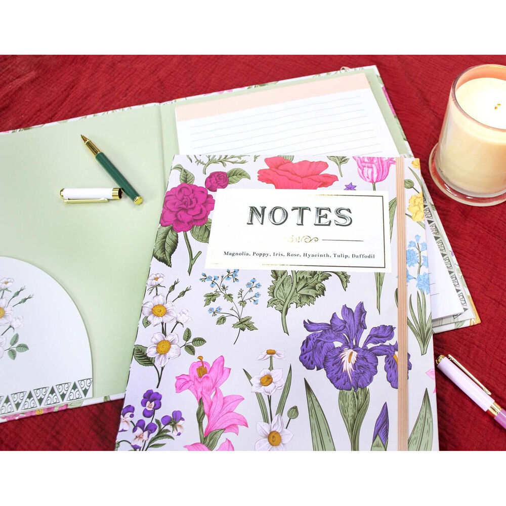 4PK LVD Botany A4 Padfolio Writing Stationery 22x30cm