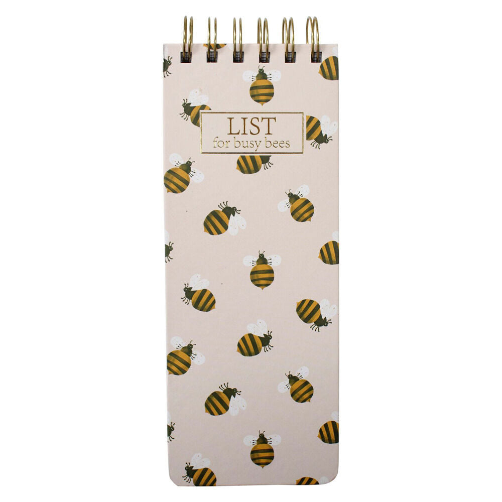 8PK LVD Busy Bee List Pad/Notepad Writing Stationery 8.5x23cm