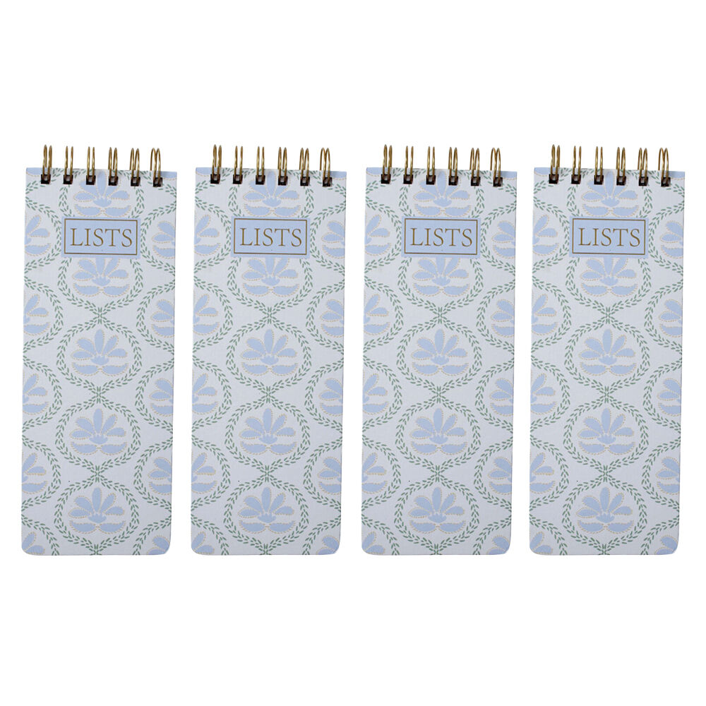 4PK LVD Vintage List Pad/Notepad Writing Stationery 8.5x23cm