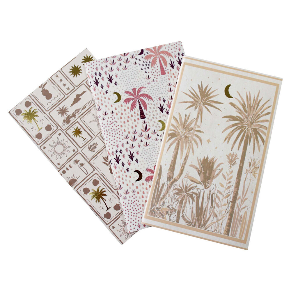4x 3pc LVD Bohemia Notebooks Writing Stationery 10.5x18cm