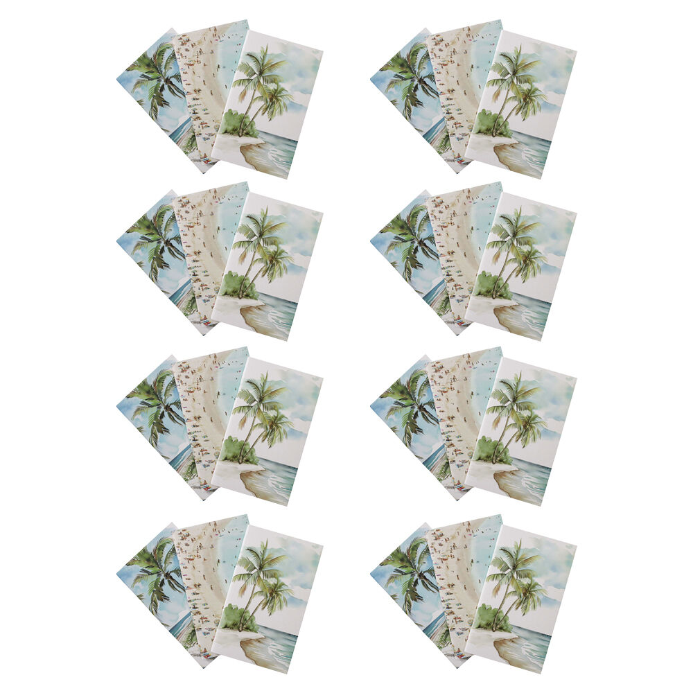 8x 3pc LVD Coastal Notebooks Writing Stationery 10.5x18cm