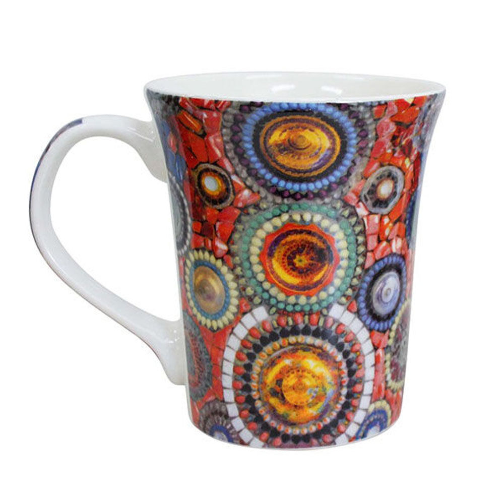 12PK Lavida Ceramic Mugs Mosaic 10.5x9cm - Assorted