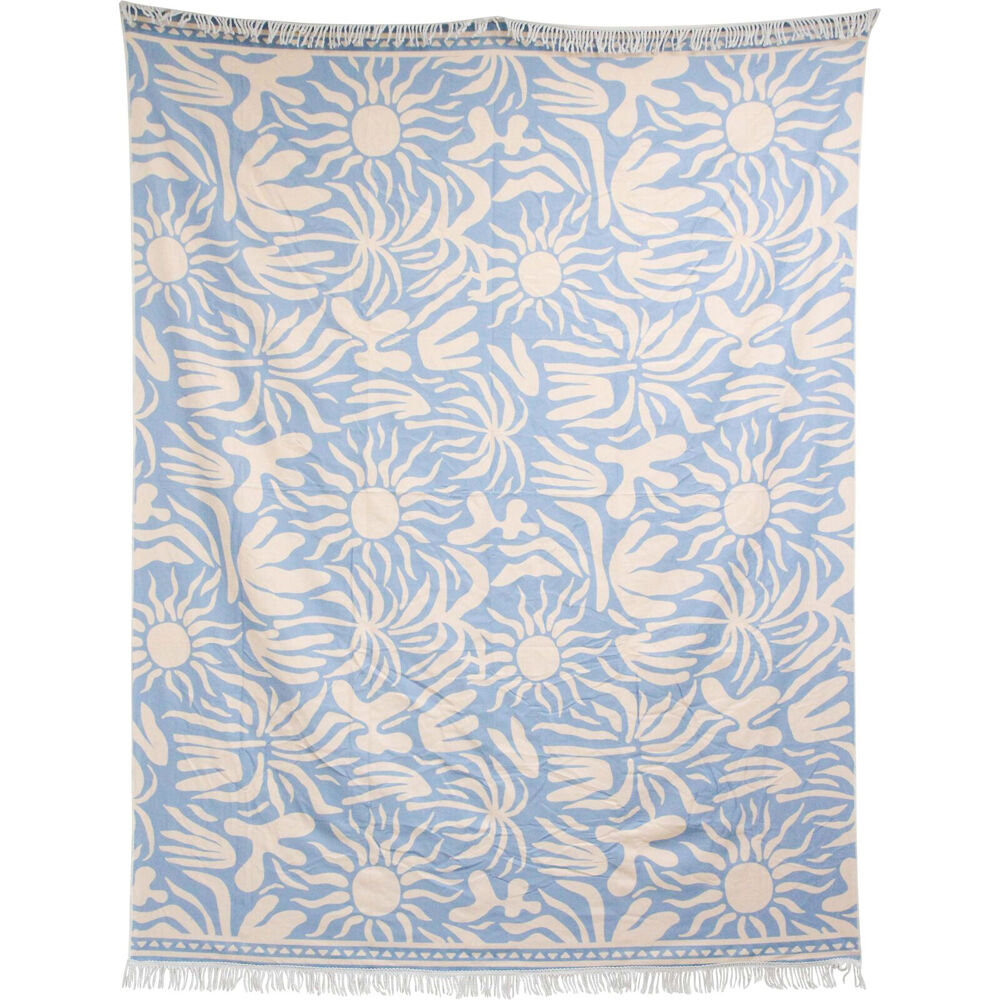 LVD XL Ombre Absorbent Microfibre Beach Towel 150x200cm Blue/White