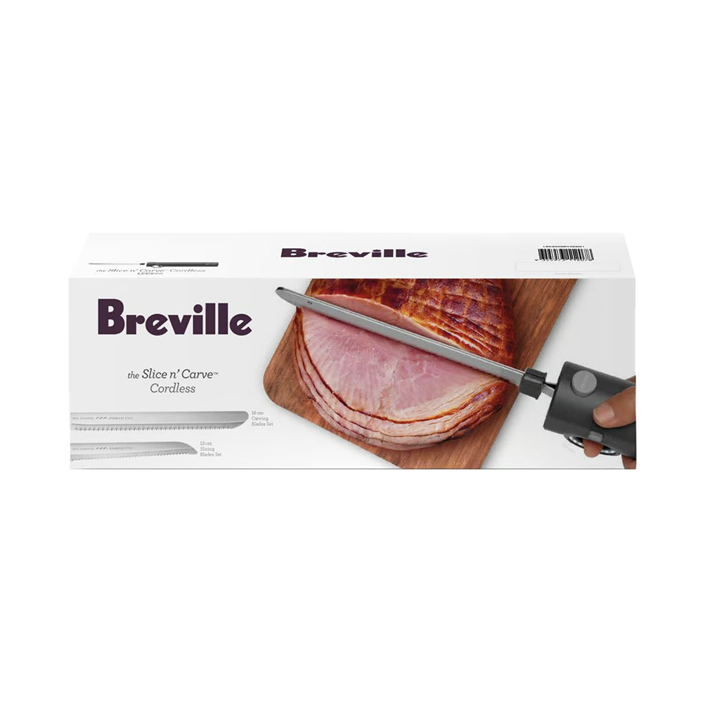 Breville Slice N Carve 200W Cordless Electric Carving Knife Grey