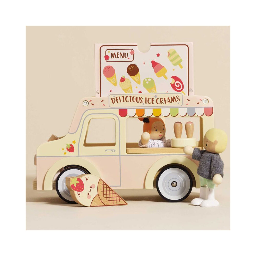Le Toy Van Wooden Ice Cream Kids Set w/ Stickers 3y+/26x19x12cm Multi Colour