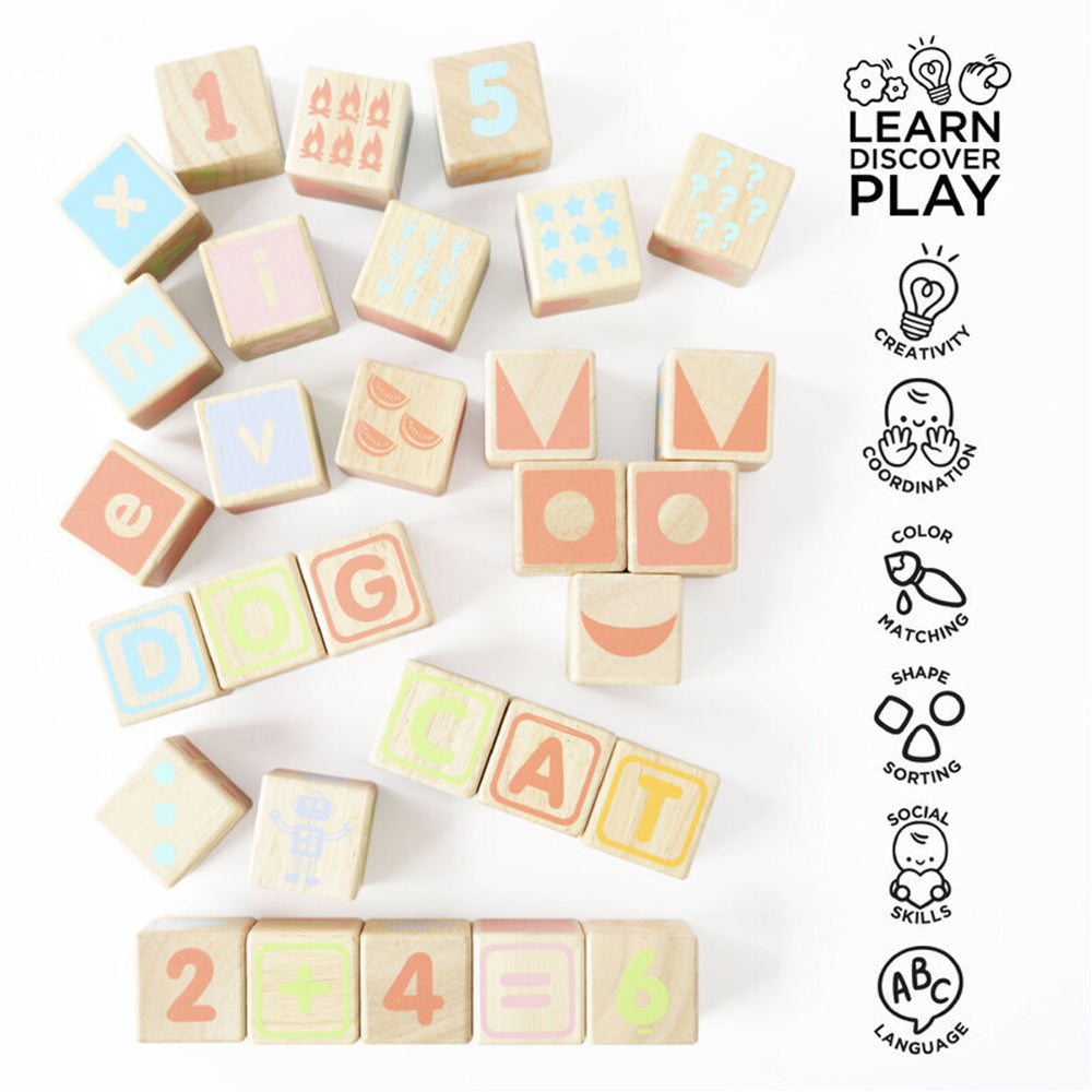 Le Toy Van Petilou ABC Wooden Blocks Educational Toy Kids 12m+