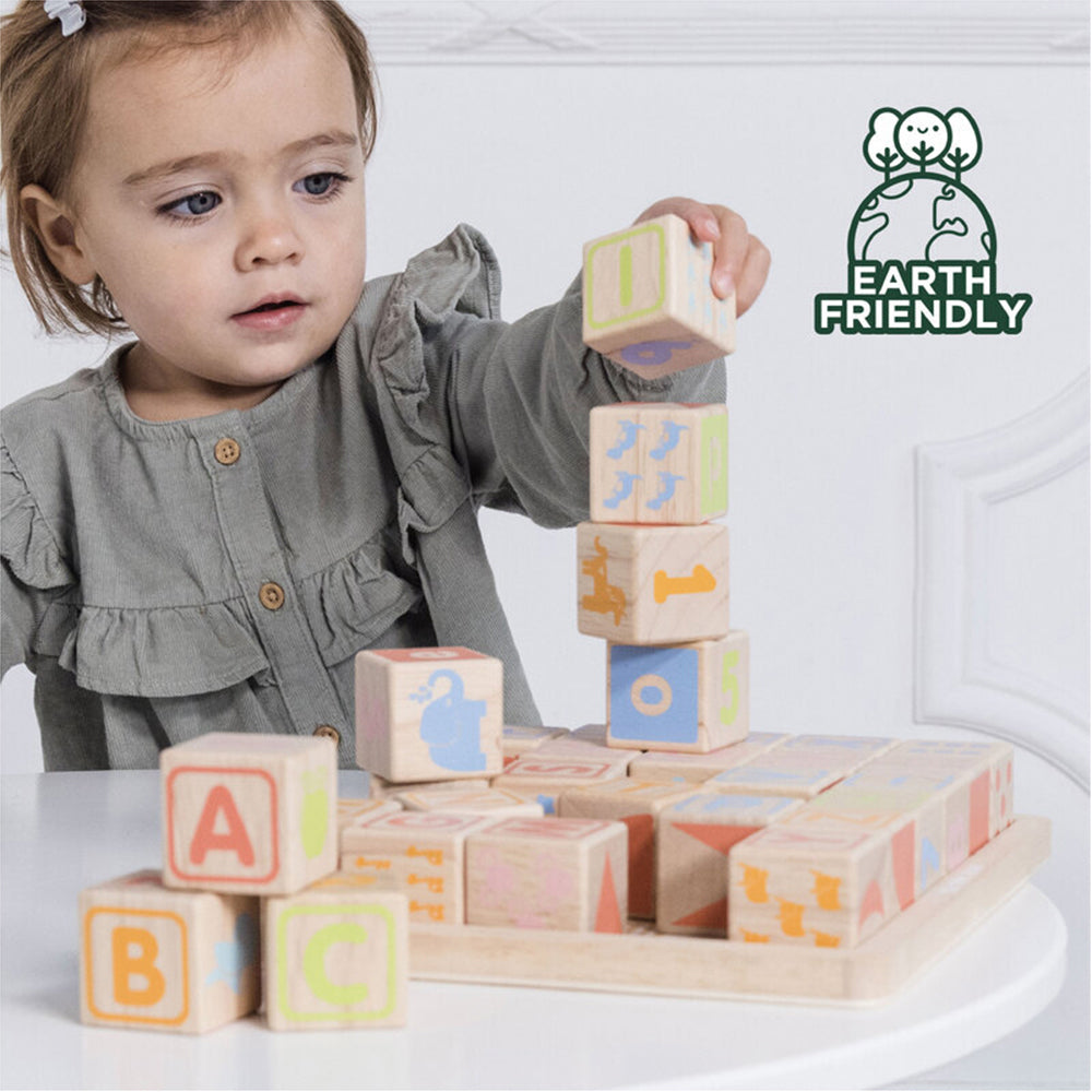Le Toy Van Petilou ABC Wooden Blocks Educational Toy Kids 12m+