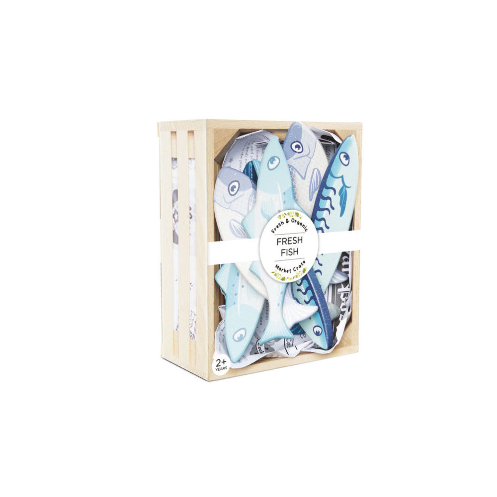 Le Toy Van Honeybake Fresh Fish in Crate Wooden Toy 2y+