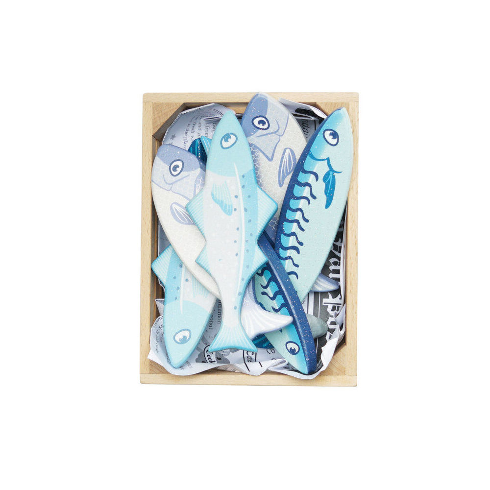Le Toy Van Honeybake Fresh Fish in Crate Wooden Toy 2y+