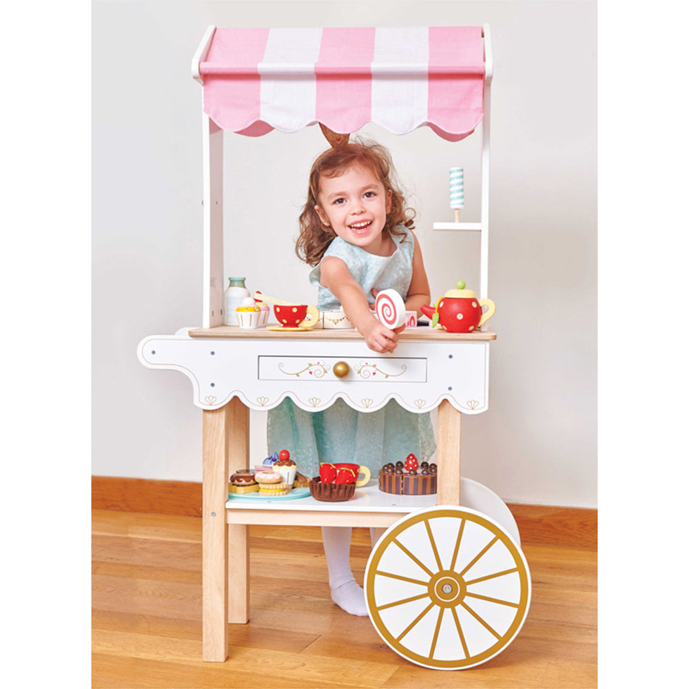 Le Toy Van Honeybake 68.5cm Tea Time Trolley Wooden Toy Kids 3y+