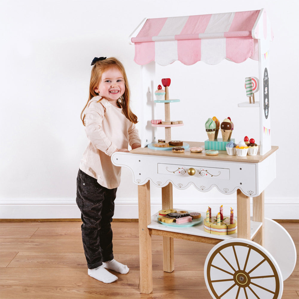 Le Toy Van Honeybake 68.5cm Tea Time Trolley Wooden Toy Kids 3y+