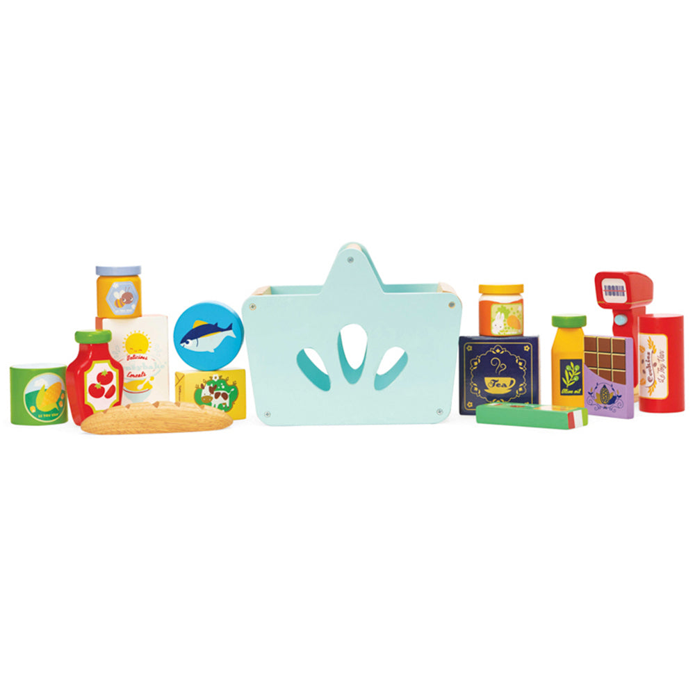 Le Toy Van Honeybake Groceries & Scanner Wooden Toy Set Kids 3y+