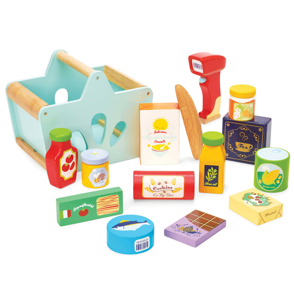 Le Toy Van Honeybake Groceries & Scanner Wooden Toy Set Kids 3y+