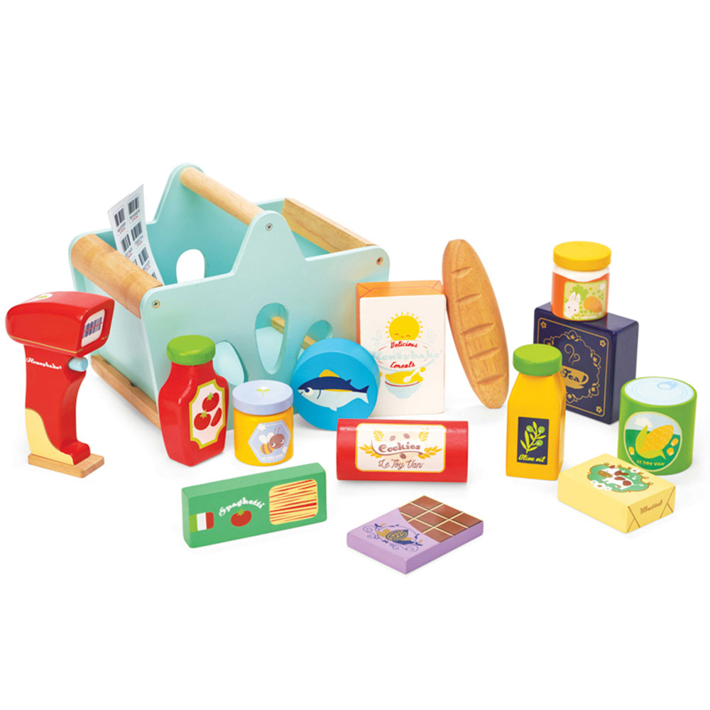 Le Toy Van Honeybake Groceries & Scanner Wooden Toy Set Kids 3y+