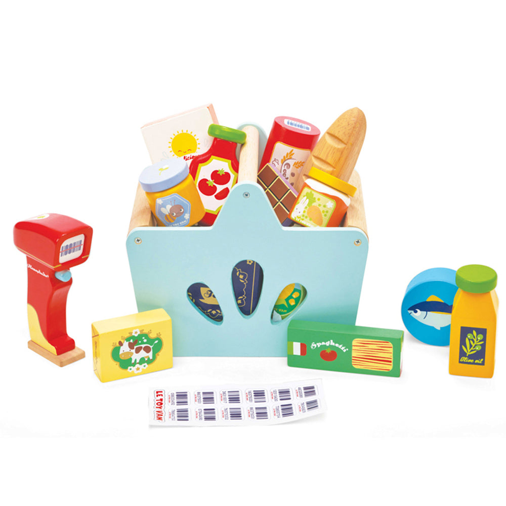 Le Toy Van Honeybake Groceries & Scanner Wooden Toy Set Kids 3y+