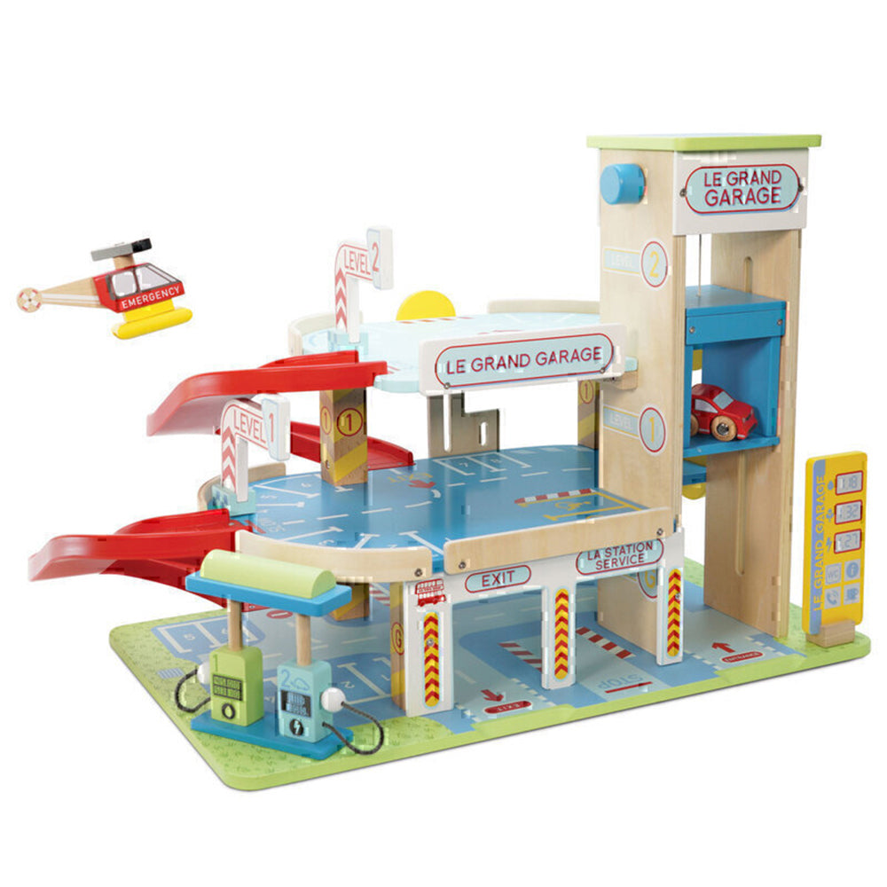 Le Toy Van Le 53.5cm Grande 3-Storey Garage Wooden Toy Set Kids 3y+