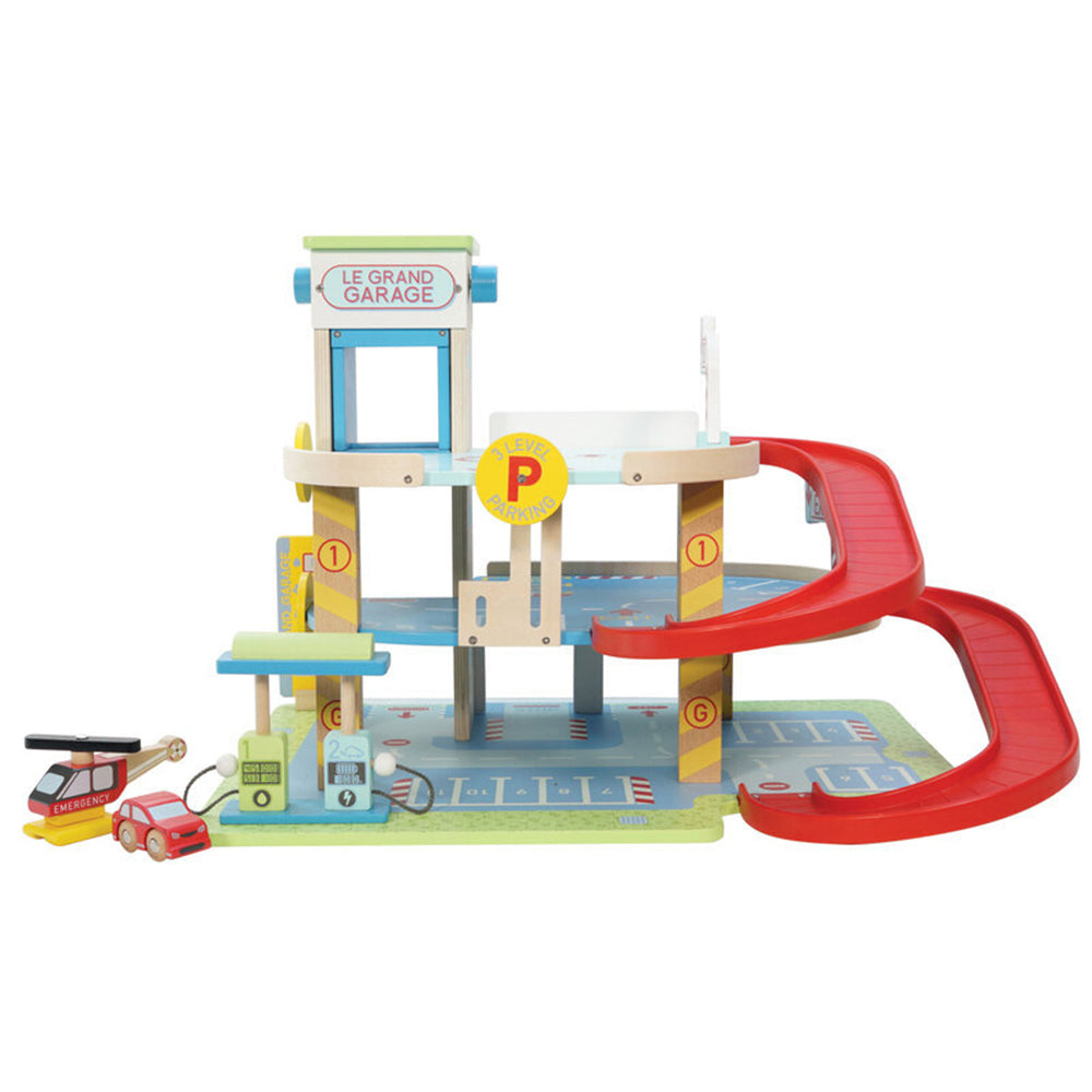 Le Toy Van Le 53.5cm Grande 3-Storey Garage Wooden Toy Set Kids 3y+