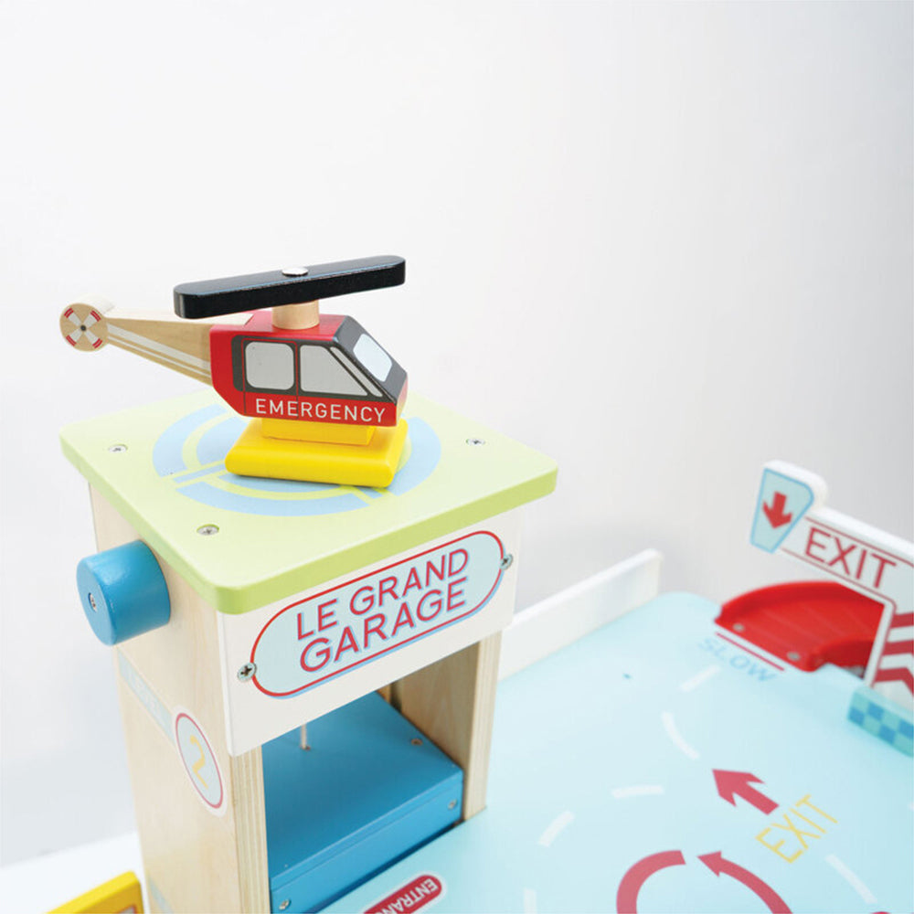 Le Toy Van Le 53.5cm Grande 3-Storey Garage Wooden Toy Set Kids 3y+