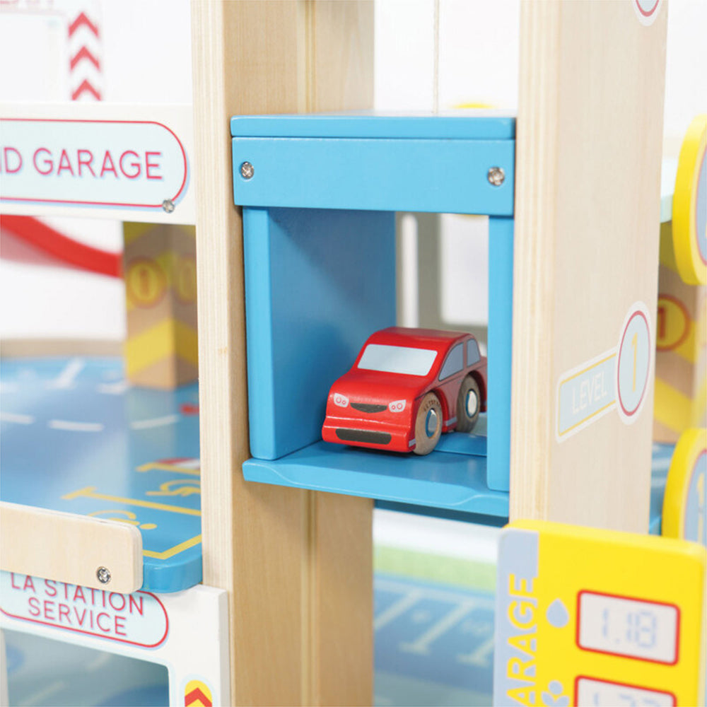 Le Toy Van Le 53.5cm Grande 3-Storey Garage Wooden Toy Set Kids 3y+