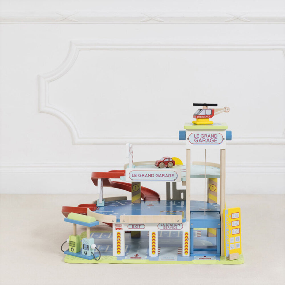 Le Toy Van Le 53.5cm Grande 3-Storey Garage Wooden Toy Set Kids 3y+