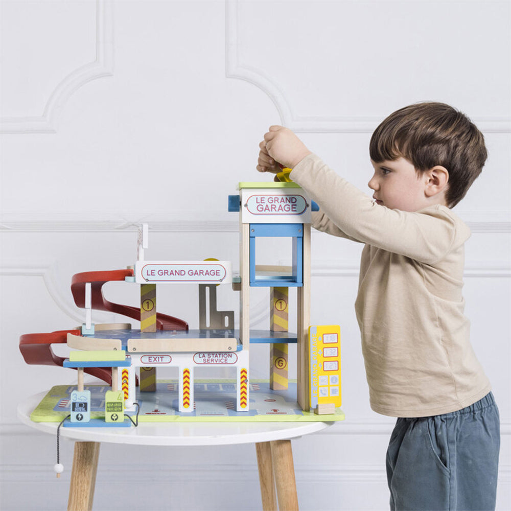 Le Toy Van Le 53.5cm Grande 3-Storey Garage Wooden Toy Set Kids 3y+