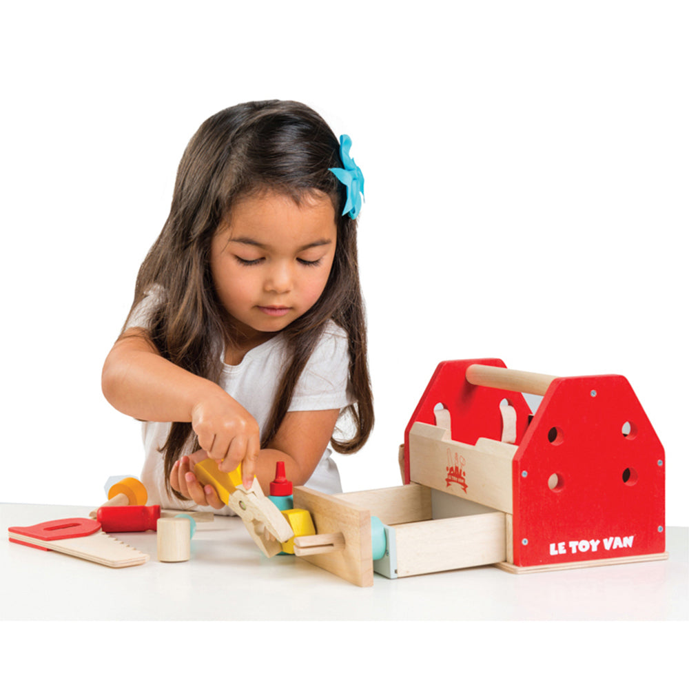 Le Toy Van 22cm Tool Box Screwdriver/Hammer Wooden Toy Set Kids 3y+