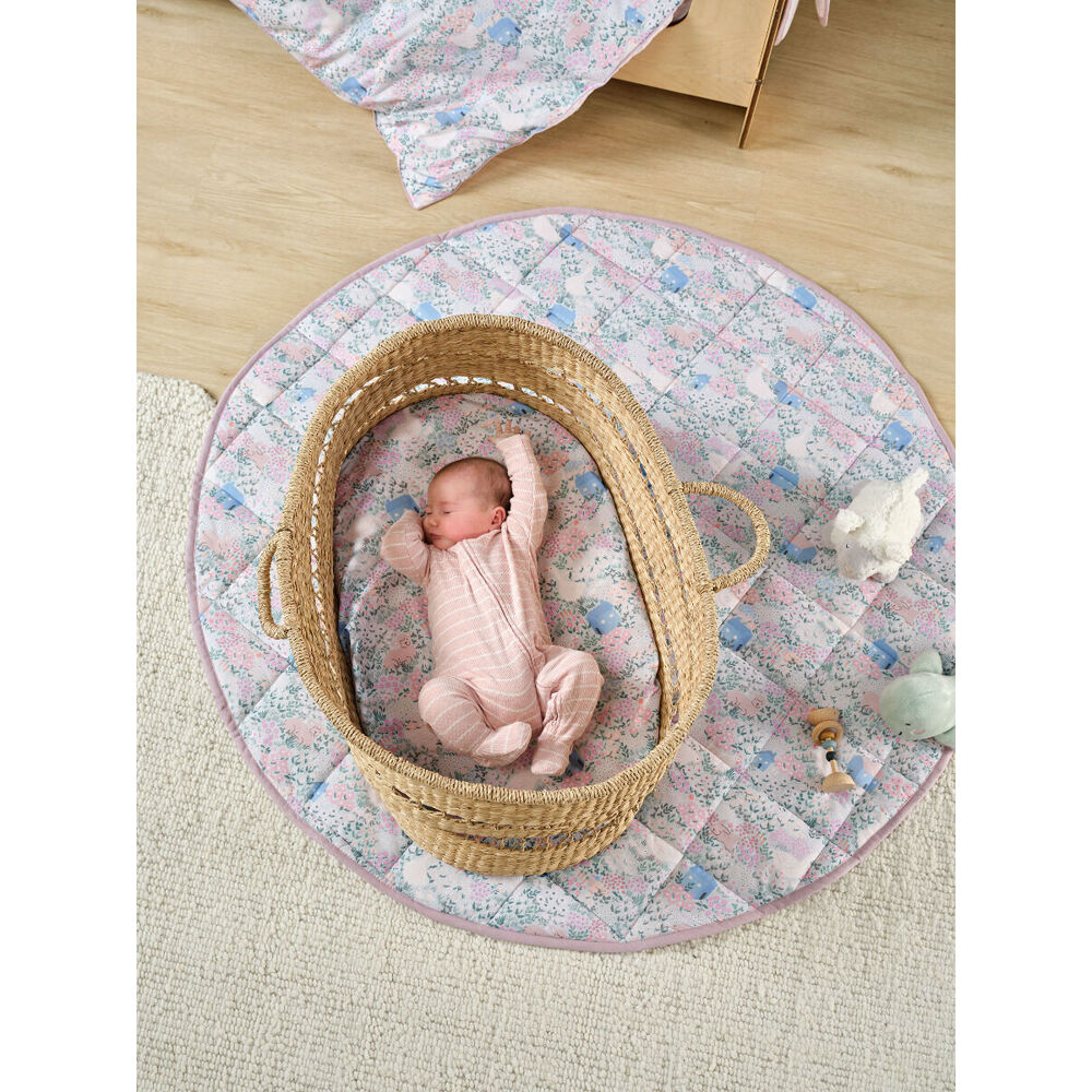 2pc Linen House Kids Cotton Bassinet Lottie Fitted Sheet Set