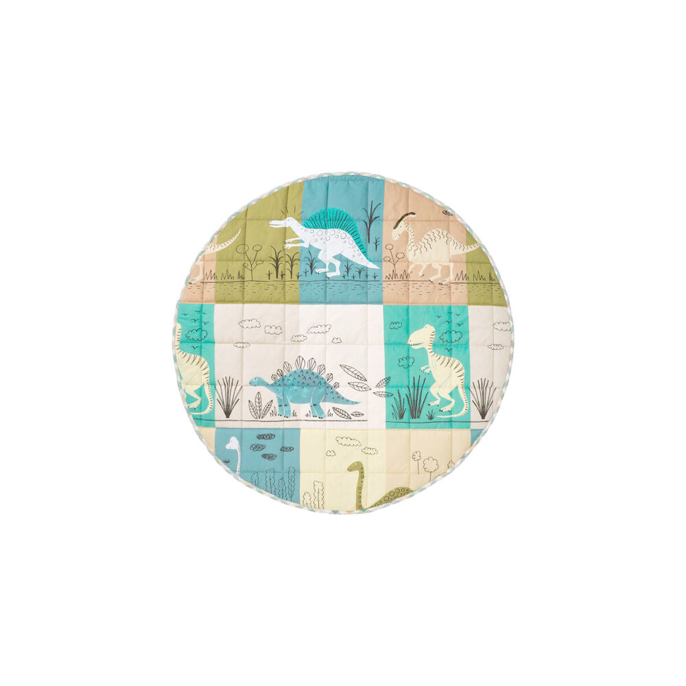 Linen House Kids Prehistoric Dinosaur Patchwork Playmat Round 120cm