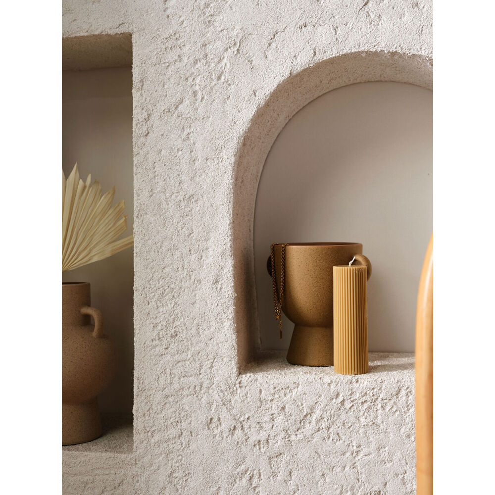 Linen House Cora Desert Sand 19cm Stoneware Vase - Brown