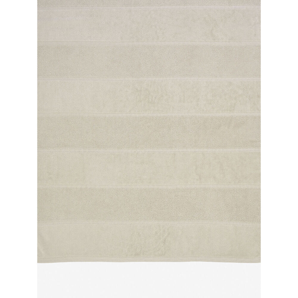 4PK Linen House Velour Stripe Cotton Moonbeam Face Towel 33x33cm - Natural